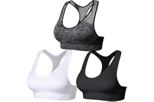 NAKQU Reggiseni Sportivi da Donna Imbottito Racerback Yoga Reggiseni Palestra Activewear