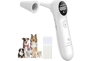 MINDPET-MED Ohrthermometer für Hunde, Katzen und Nutztiere, mit langem Messfühler, Umschaltung in °C/°F, Stummschalttaste, Messung in 1 Sekunde