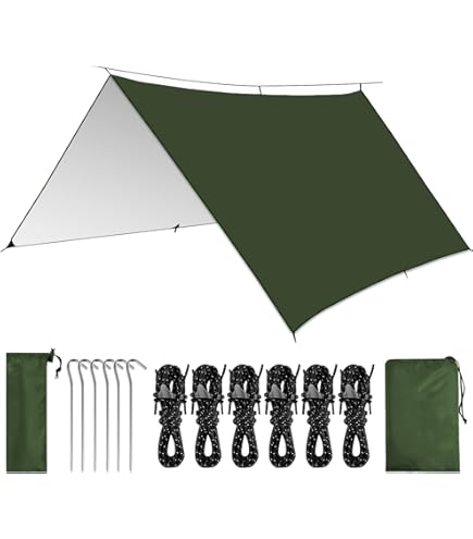 Aqua Quest GUIDE Medium Tarpaulin 3 x 2 m Olive - Ultralight and