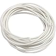 sourcing map 5M/16.4ft 1mm2 500C Heat Resistance White Fiberglass Covered Copper Conductor High Temperature Wire Cable