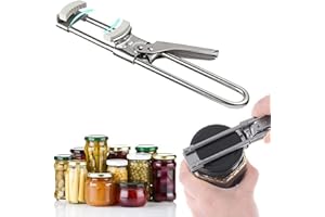 Ouvre-boîte pour personnes âgées – Décapsuleur réglable et étendu en acier inoxydable, cadeau parfait pour maman (1 pièce)