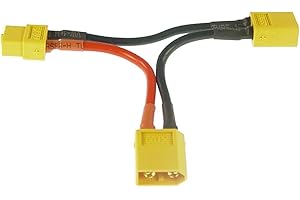 YUNIQUE GREEN-CLEAN-POWER - Câble Adaptateur en Série XT60 pour 2 Lipo, Augmentation de Tension, Connecteur M/F, Spécifique pour le Modélisme Dynamique, Silicone, Plastique | Jaune, Rouge, Noir