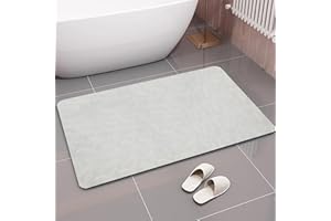 Acidea Mata łazienkowa z ziemią okrzemkową, bardzo chłonna, szybkoschnąca, kamienna mata łazienkowa, antypoślizgowa gumowa podkładka podłogowa do wanny, łatwa pielęgnacja, mata prysznicowa do kuchni,