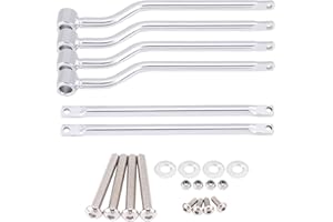 AKOZON Staffe per borse da sella per moto, Barre di supporto per borse da sella per moto argento Kit di staffe di montaggio