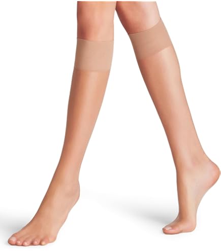 Bas Autoportants Pour Femme 15 Deniers - Fine, Cuisses Hautes, Silicone Anti-glisse, Couleur Beige, Taille L