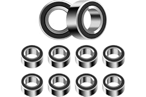 ANGEEK 10 szt 6800-2RS łożysko kulkowe 10 mm x 19 mm x 5 mm, wstępnie nasmarowane, z podwójnym uszczelnieniem, łożysko kulkowe 6800RS