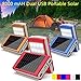 Produktbild Solar Ladegerät mit LED Taschenlampe, Türkei Tragbares 8000 mAh Dual USB Akku Ladegerät Schnelle Power Bank für iPhone Samsung Sony Xiaomi Huawei etc. handys, silber