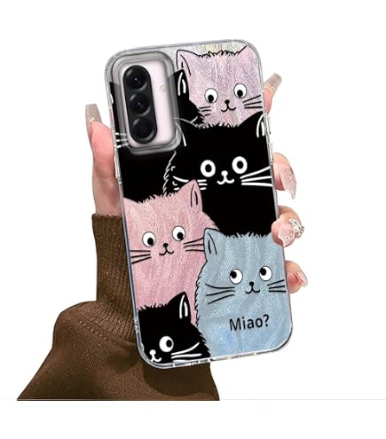 PAIX Custodia Xiaomi Redmi Note 12 Pro 5G: Cover In Silicone Morbido Con Design Cartoon Gatto, Antigraffio E Anticaduta (Bianco)