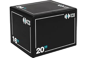 You vs You Plyometric Jump Box, 3 in1 Heavyweight Plyo Box Circuit Gym Training Exercise, Heavy Duty, Pro Quality, Removable Anti-slip Sweatproof Cover, Jump Step Training Equipment