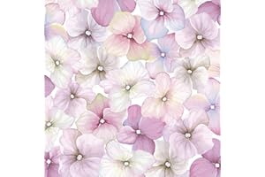 Daisy 3-Ply Spring Flowers Tissue Paper Napkins Serviettes for Decoupage Lunch 33cm x 33cm - Pack of 20 (Pink Hydrangea Pattern)