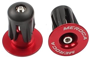 Azarxis Tapones de Extremo de Barra de Bicicleta Tapa de Manillar de Aluminio para Bicicleta de Carretera, Bicicleta de Montaña, BMX, MTB, Fixie (Rojo - 26 mm - 2 Pcs)