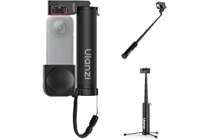 Ulanzi MT98 Selfie Stick stativ kompatibelt med Insta 360 X4/X5/X6/X3/Ace Pro/ONE X2, vikbart actionkamerastativ för DJI Osmo