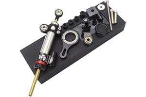 TAKOIL per Yama&ha YZF R1 2002-2016 YZF R6 2006-2017 CNC Moto Top Accessori Stabilizzatore Ammortizzatore di sterzo Montaggio Staffa Kit di Supporto (Color : Black Set)