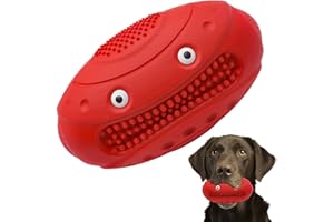 Autoau Juguetes para Perros, Juguete Perro Indestructible Masticar Squeak Juguetes Interactivos para Perros, Pelota Perro De Goma Resistentes para Medianos Grandes Perros