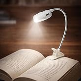 Mandallı Kitap Okuma Işığı Yaylı Pilli Ledli Kitap Okuma Lambası