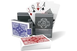 Bullets Playing Cards, 54 plastikowe karty do pokera, dwupak, 2 znaki narożne, indeks Jumbo, łącznie z kartą Cut-Card, wodoodporne, karty do gry