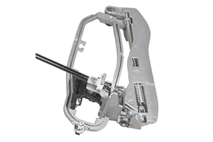 LithTor Support de poignée extérieure de porte avant 51218243615 51228243636, compatible avec BMW X5 E53, verrouillage (16R)