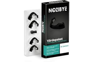 Nozibye Magnetiska Näsremsor (30-dagars kit, Svart) - Näsplåster för Bättre Andning Värdepaket