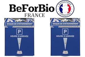 BEFORBIO® - Lot de 2 disques de stationnement de qualité en Simili Cuir 15 cm*15cm