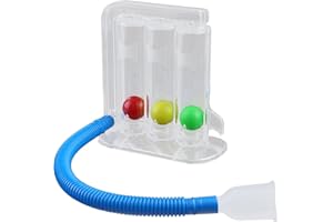 KIETEIIK 3-Ball Deep Breathing Exerciser Capacity Training Device Incentive Spirometer Spirometry Breath Exercises and Measurements deep Breathing Exerciser