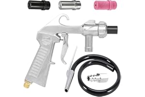 YUSHENGTAI Vielseitige Sandstrahlpistole Druckluft, mit Düsen Verschiedener Kaliber, Sandstrahlen Pistole mit 1m Gummischlauch, Zubehör für Sandstrahlgerät für Professionelle und Heimwerkerprojekte