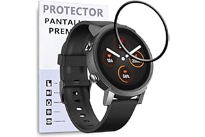 REY 3D Oraniacza Ekranu do MOBVOI Tic Watch E3, Czarny, szkło hartowane folia ochronna, 3D / 4D / 5D