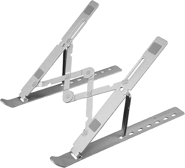 Zebronics NS2000 Plus Laptop Stand, Supports Up to 17-Inch Laptops, 5kg Load Capacity, 7-Level Adjustable Height, Ergonomic Foldable Design, Anti-Slip Silicone