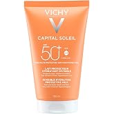 Vichy Capital Soleil Invisible Moisturizing Sunscreen Milk SPF50+, Protection Against Long UVA+ UVB and UVA Rays 150ml