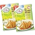 TAJ Vegetable Samosa | 50Pieces | 1750G | Frozen | Frozen Vegetable Samosa | Easy Cook | Crispy Snacks for All Time | Indian Origin (Pack of 2)