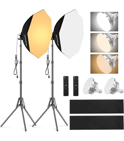 Andoer Softbox Kit Éclairage Avec 1 Softbox 50x70cm Et 1
