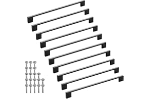 SOTECH 10 poignées de meuble BLACKLINE XII BA 256 mm noir mat alu (longueur 288 mm, largeur 9 mm, hauteur 28 mm) Poignées de porte d'armoire Poignées en étrier