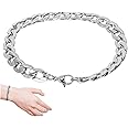 STOBOK 1pc Chunky Chain Bracelets Simple Silver Fashion Men Jewelry Hand Decor Titanium Steel Ornament