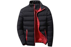 ZRYAZQ Doudoune Homme Hiver Veste Homme Chaud Manteau Homme Hiver Zippé Veste Chauffante Homme épaissir Loisirs Blouson Homme à Col Haut Doudoune Homme Avec Poche Veste Homme Exterieur Veste Chauffante