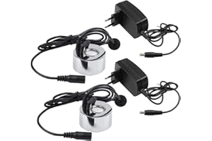 Gokelomg Lot de 2 humidificateurs d' à ultrasons avec prise 45 mm - Fabricant industriel - Incubateur 24 V - Bâtonnets de nébulisation - Tête de fogger - Eu Plug
