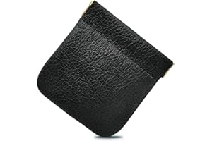 FAST WORLD SHOPPING Portamonete Uomo in Vera Pelle Made in Italy, Borsellino Tascabile con Chiusura a Molla Snap, Porta Monete e Banconote, Portafoglio Unisex Uomo Donna Elegante