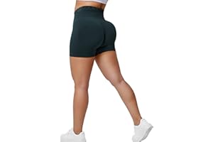 ZAAYO Pantaloncini sportivi da donna palestra corti scrunch Butt vita alta contorno pantaloni sportivi senza cuciture