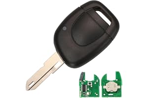 AULESSE 1 Botón Clio 2 Carcasa de Llave Remota con Chip PCF7946 de 433 MHz para Renault Clio 2 Kangoo 1 Twingo Master 2001-2006 Mando Llave del Coche con Hoja NE73