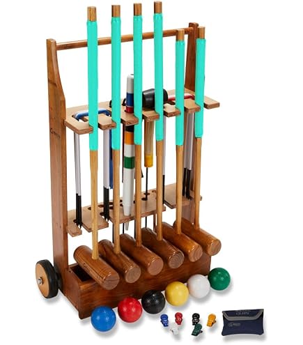 Janod Gioco Del Croquet In Legno Animali Del Bosco – 6 Porte, 2 Mazze E Palle – Per Bambini 3-6 Anni