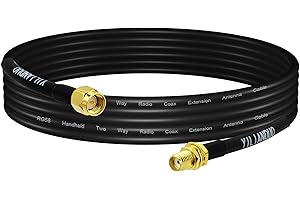 YILIANDUO 5M/16,4ft Câble d'extension SMA RG58 50 Ohm SMA mâle vers femelle Câble coaxial à faible perte, adapté à l'antenne d'équipement SDR, radio amateur, antenne WiFi 3G 4G LTE, ADS-B, GPS