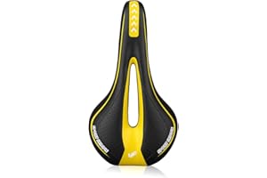 VORCOOL Asiento Bicicleta Sillín De Bicicleta De Montaña Asiento Profesional Mtb Cómodo Asiento Ciclismo Cojín Cojín Negro Amarillo Accesorios Creativos