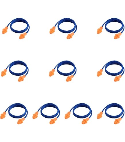 CPJJ 10 Paia Di Tappi Per Le Orecchie In Silicone Riutilizzabili Con Cordino E Scatola - Riduzione Rumore, Morbidi E Impermeabili