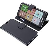 foto-kontor Custodia a libro compatibile con Brondi Amico Smartphone XL Nero cover di colore nero
