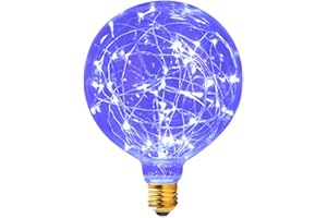 Lampadina Vintage,KINGCOO G95 E27 3W Globe Edison Lampada Lampadine LED Luce Stella Lampadine a Incandescenza per Bambini Atmosfera,per Interni e Lampadine a Risparmio Energetico per Casa (Blu)