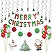 Produktbild 42 TEILE/SATZ Frohe Weihnachten Buchstaben Pailletten Folienballons Weihnachtsmann Anzug Xmas Party Dekoration