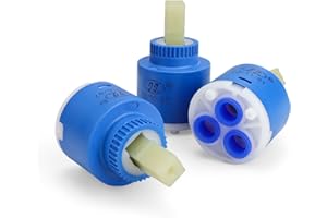 DEANKEJI Cartuccia Rubinetto Miscelatore, 3 Pezzi Cartucce per Miscelatore, Cartuccia Miscelatore Superficie liscia, Resistente Resistente All'usura Essere Utilizzata lavandino, Doccia, Vasca Bagno