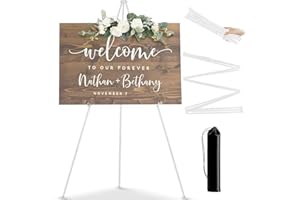 PUWOWYE Cavalletto telescopico per pittura artistica, 160 cm, regolabile, da tavolo, facile da piegare, per studio e eventi, bianco