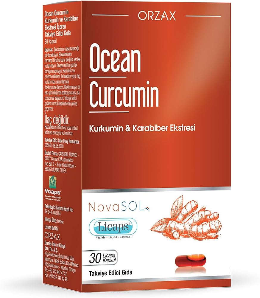 Ocean Curcumin ve Karabiber Ekstresi İçeren 30 Kapsül