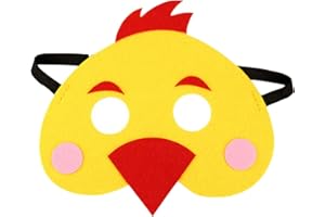 Jtnohx Felt Animal Masks, 10 Pcs Halloween Mask for Kids, Animal Costume for Birthday Party Supplies