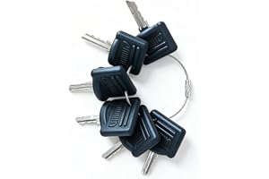 6Pcs Forklift Crown Ignition Key Compatible for Part #107151-001 PE3000 PE4000 PE4500 Forklift, 089216-001 &C250 Replacement 