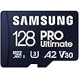 SAMSUNG PRO Ultimate microSD Memory Card + Adapter, 128GB microSDXC, Up to 200 MB/s, 4K UHD, UHS-I, Class 10, U3,V30, A2 for Action Camera, Drone, Gaming, Phones, Tablets, MB-MY128SA/WW